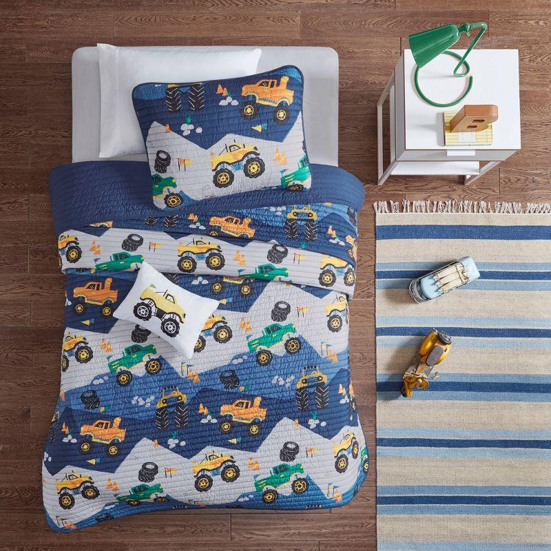 Nash Monster Truck Microfiber Reversible Quilt Set