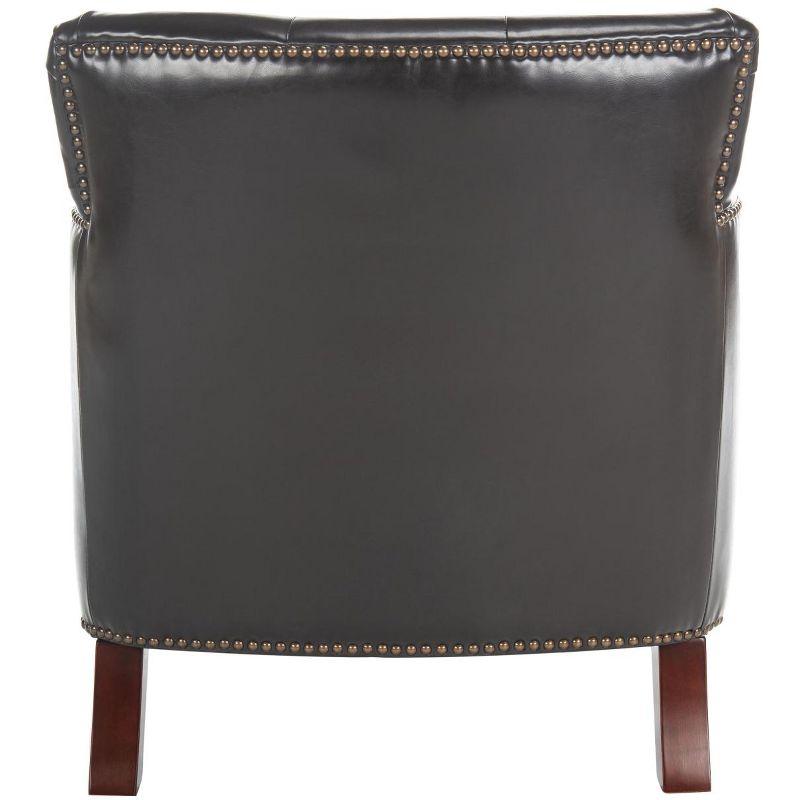 Colin Chair - HUD8212 - Brown/Leather - Safavieh