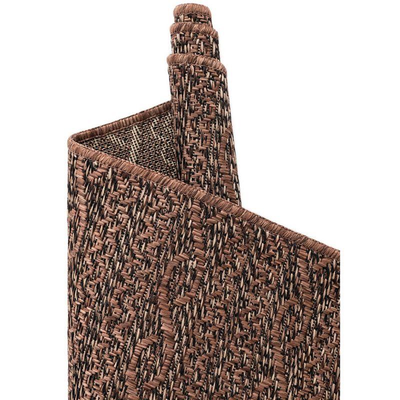 Unique Loom 8' 0 x 11' 4 Brown Outdoor Modern Links Area Rug