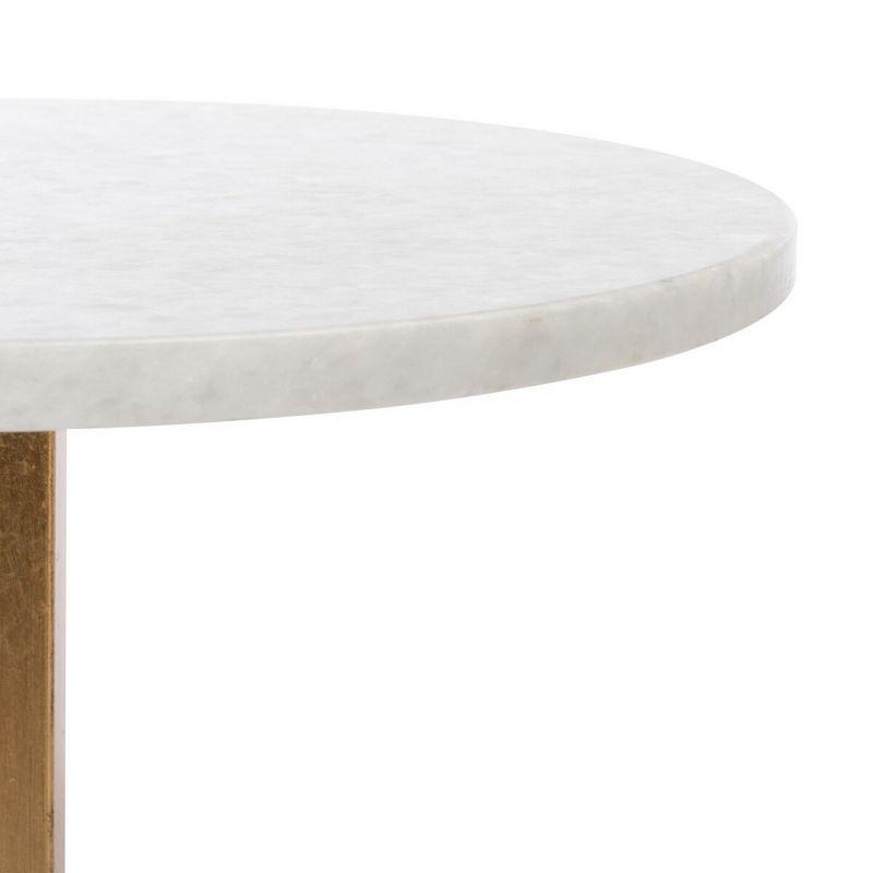 Myrna Accent Table - Gold/White Granite - Safavieh.