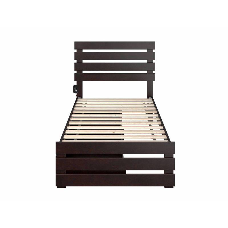 Aaliyah-Skye Solid Wood Slat Storage Bed