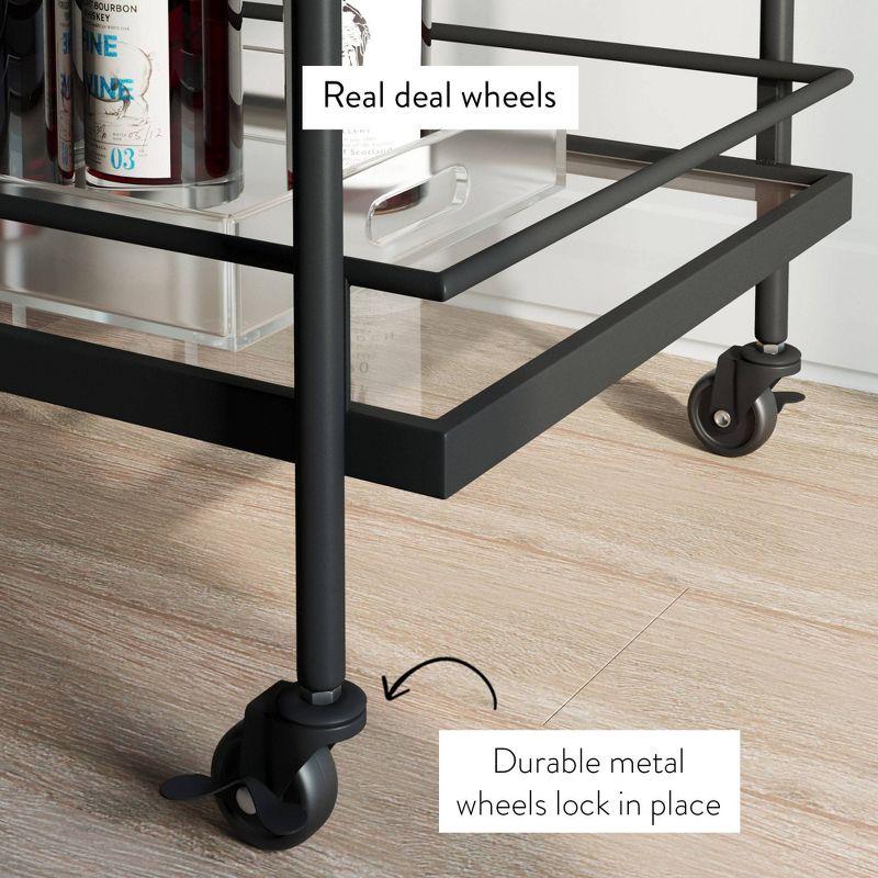 Paulette Metal Bar Cart