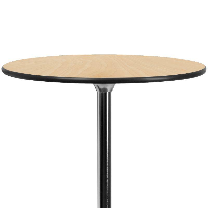 Marrel Round Wood Cocktail Table with 30" and 42" Columns