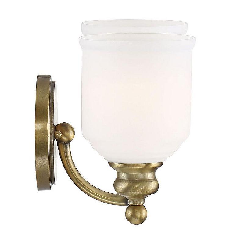 Savoy House Melrose 2 - Light Vanity in  Warm Brass