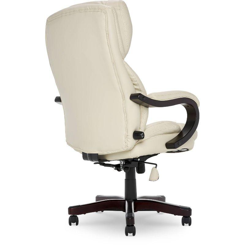 Big and Tall Executive Office Chair with Upgraded Wood Accents - Serta