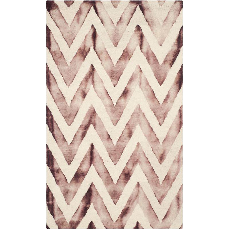 Dip Dye DDY715 Hand Tufted Area Rug - Ivory/Maroon - 3'x5' - Safavieh.