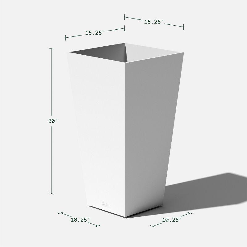Veradek Pure Series Midland 30" Plastic Planter - White