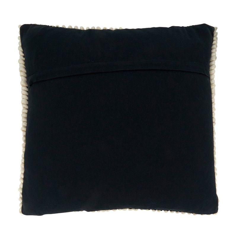 Black and White Diamond Woven Cotton Euro Pillow Cover