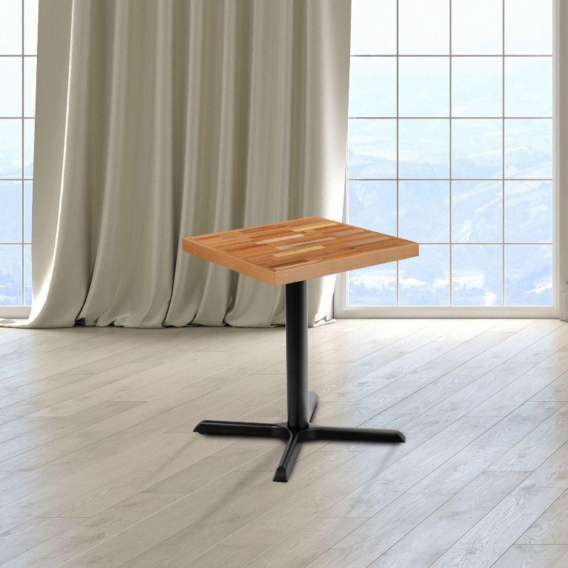 Eco-Friendly Solid Wood Butcher Block Style 24" Square Table Top