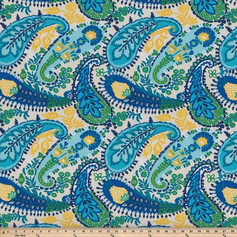 11.5"x18.5" Amalia 2pc Outdoor/Indoor Rectangular Throw Pillows Paisley Blue - Pillow Perfect: Weather & Fade Resistant Patio Cushions