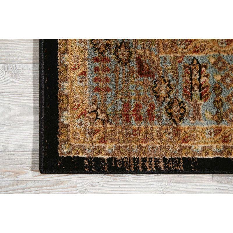 Nourison Delano Black/Blue Area Rug