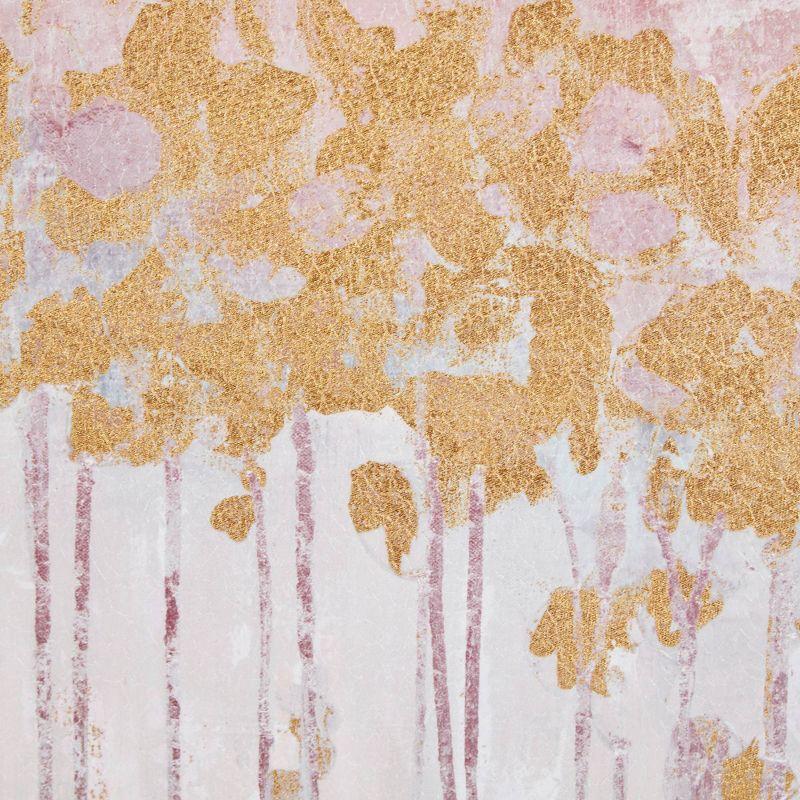 Blush and Gold Abstract Forest 3-Piece Canvas Wall Art Set