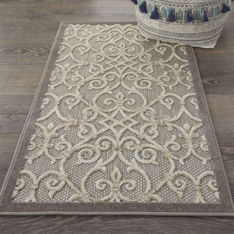 Nourison Aloha Contemporary Scroll Outdoor Rug