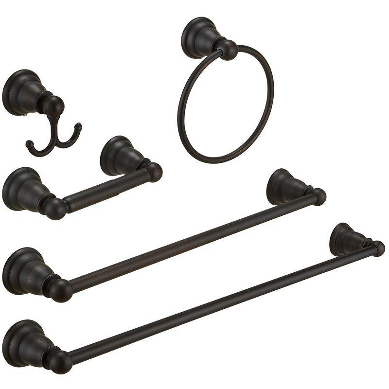 Oil-Rubbed Bronze 5-Piece Bathroom Hardware Set