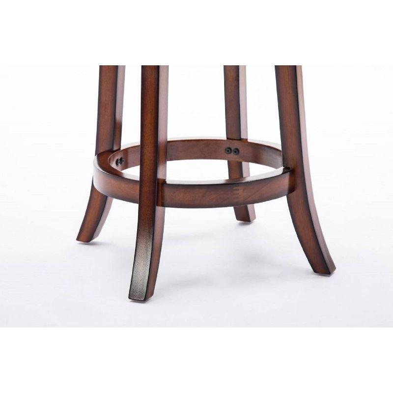 Boraam Industries Palmetto Swivel 24" Counter Height Barstool: Upholstered, Curved Back, Hardwood