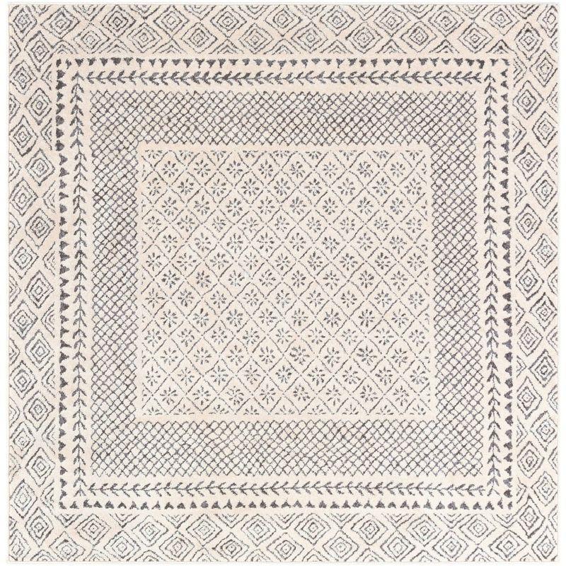 Global Oasis 63'' Square Gray Reversible Area Rug