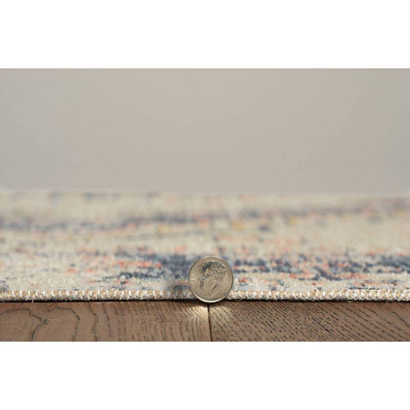 Ivory Elegance Chenille 5' x 7' Flat-Woven Rug