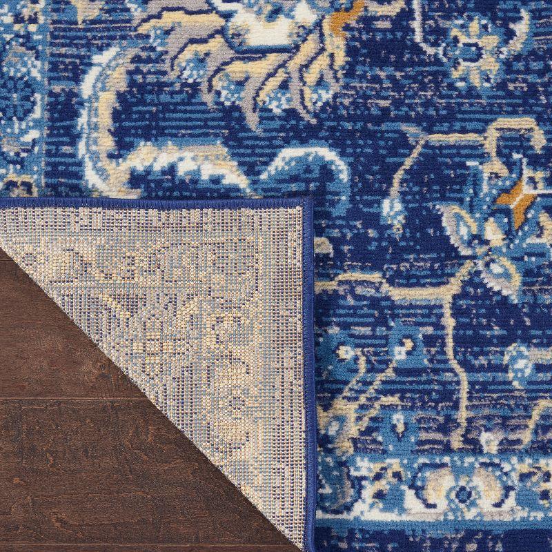 Nourison Grafix GRF24 Indoor Area Rug - Navy 3'9" x 5'9"
