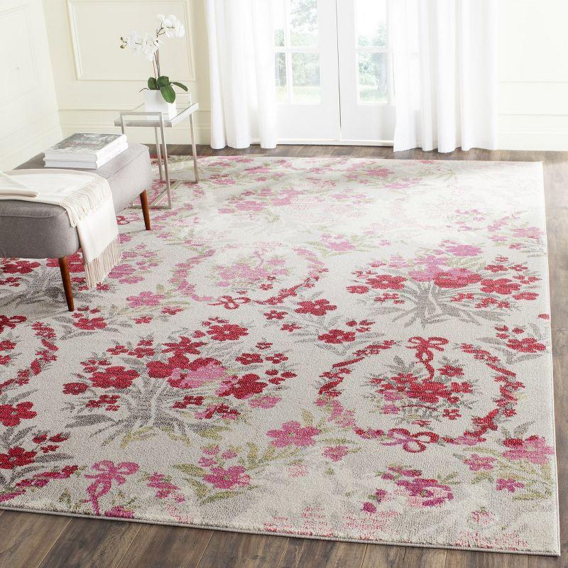 Monaco MNC205 Power Loomed Indoor Area Rug - Ivory/Pink - 8'x11' - Safavieh.