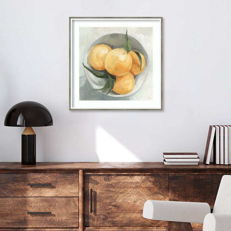 25" x 25" Fruit Bowl I by Emma Scarvey Wood Framed Wall Art Print - Amanti Art: Giclee Countryside Home Landscape