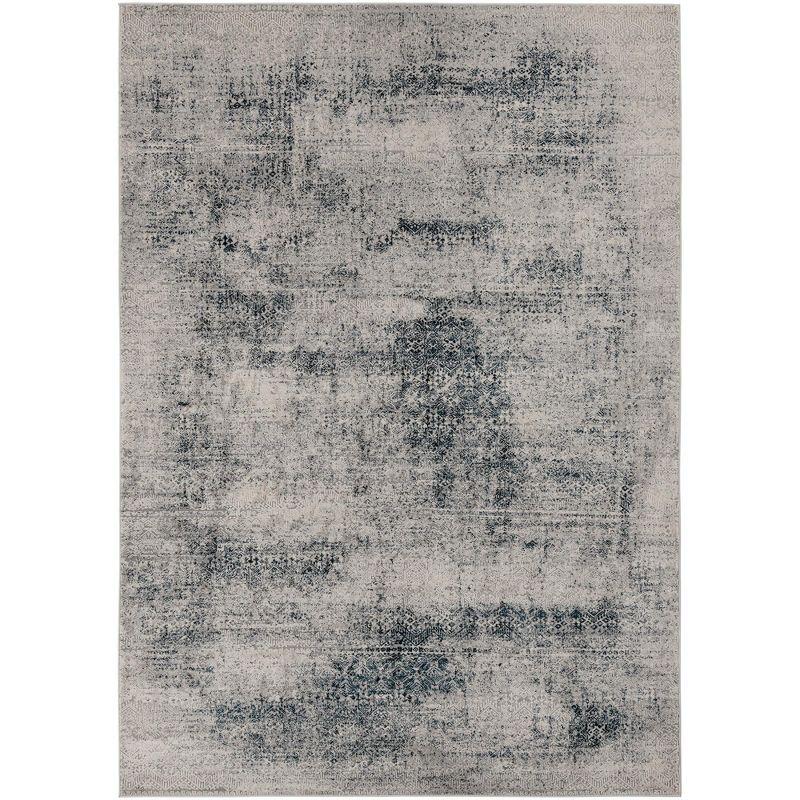 Unique Loom Finsbury Collection Area Rug - Sarah (7'  x 10' Rectangle Blue/Ivory)