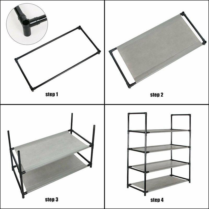 Modern 4 Tier or 6-Tier Space Saving Shoe Rack