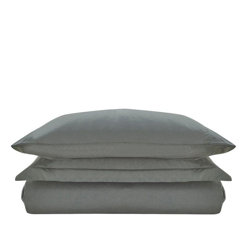 Mellanni Microfiber Duvet Cover Set, Twin, Gray, 3 Piece