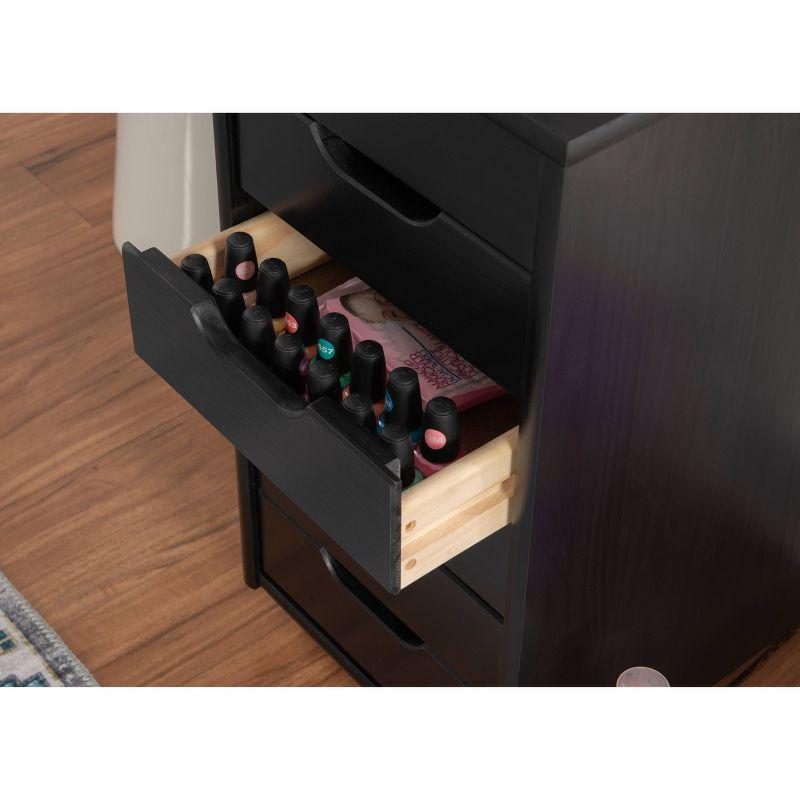 Cary 6 Drawer Rolling Storage Cart - Linon