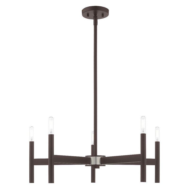 Livex Lighting Copenhagen 5 - Light Chandelier in  Bronze