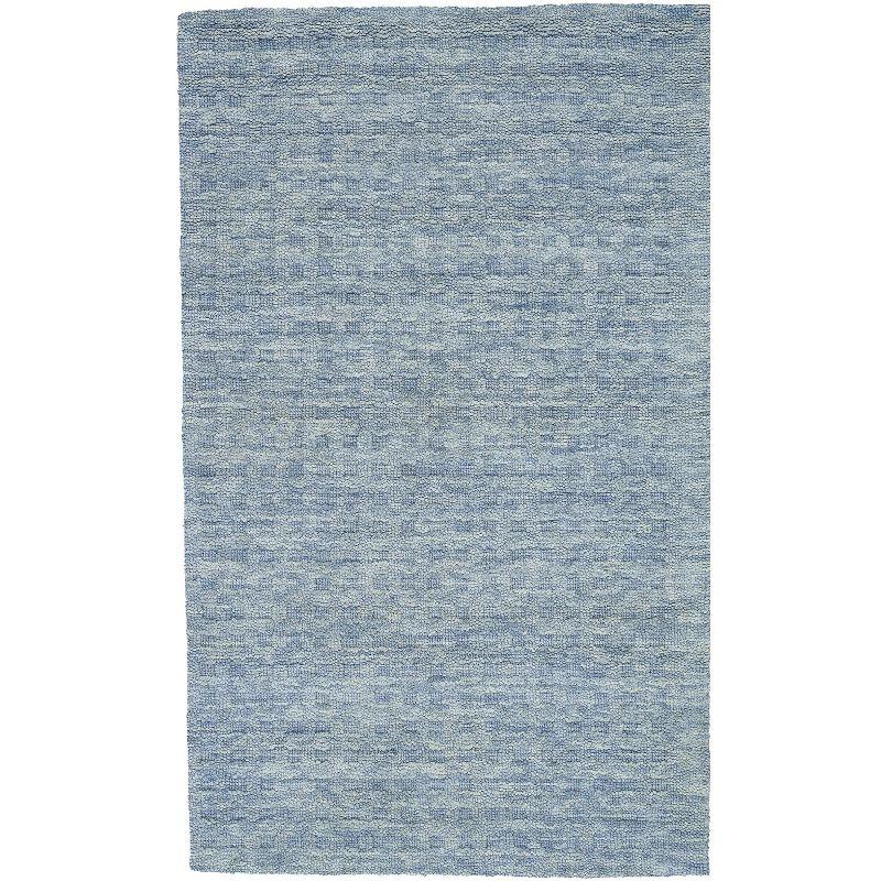 Artisan Denim Blue Handwoven Wool 4'x6' Rectangular Rug