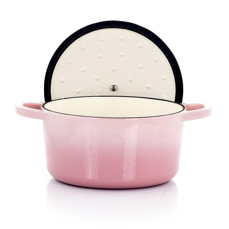 Blush Pink 3-Quart Enameled Cast Iron Dutch Oven with Lid