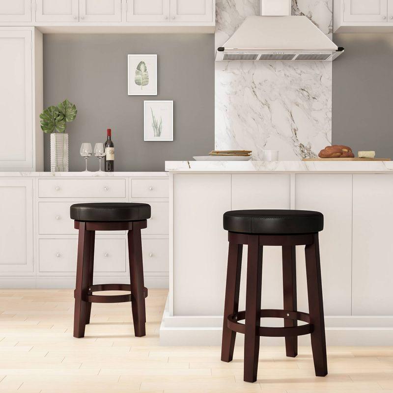 Maya Swivel Backless Counter Height Barstool - Linon