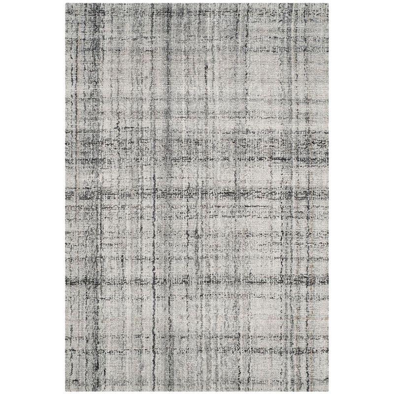 Abstract ABT141 Handmade Indoor Accent Rug - Grey/Black - 3'x5' - Safavieh