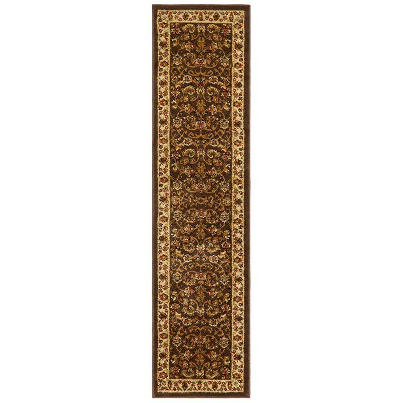 Home Dynamix Royalty Elati Traditional Ornate Damask Runner Area Rug, Brown/Ivory, 1'9"x7'2"