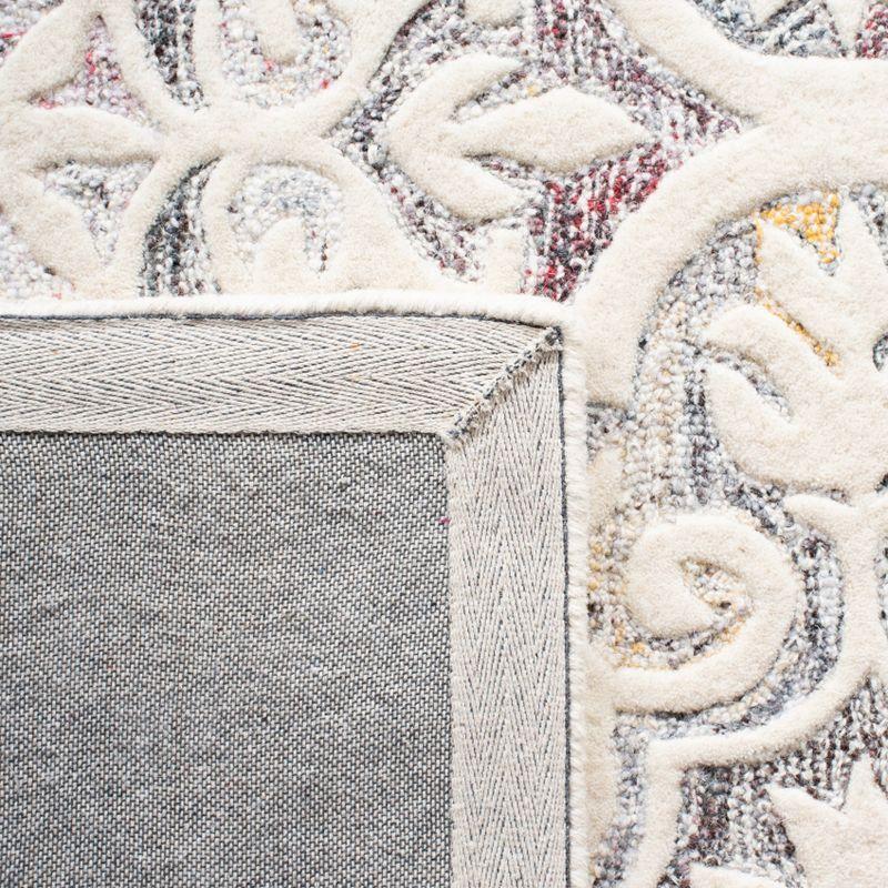 Metro MET859 Hand Tufted Indoor Area Rug - Red/Ivory - 4'x6' - Safavieh