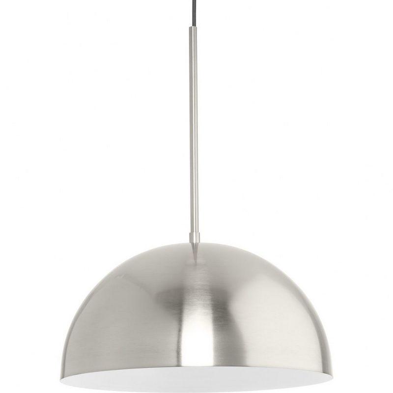 Progress Lighting, Perimeter, 1-Light Pendant, Brushed Nickel, Open Shade