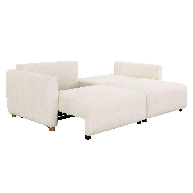 Serta Lowry 91.7" Queen Size Channel Tufted Convertible Sleeper Sofa