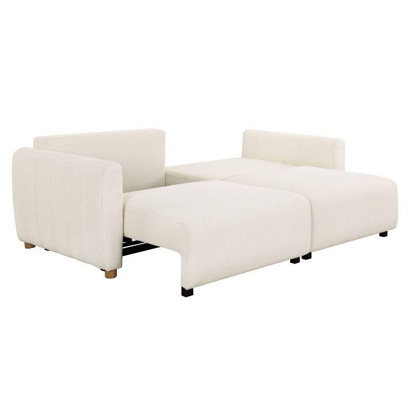 Serta Lowry Queen Size Channel Tufted Convertible Sleeper Sofa