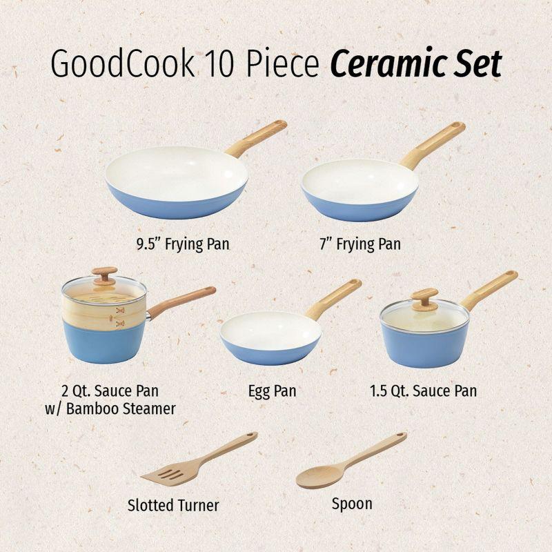 GoodCook 10pc Healthy Ceramic Cookware Set