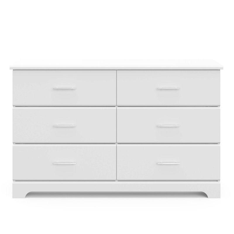 Brookside White 6-Drawer Nursery Double Dresser - GREENGUARD Certified