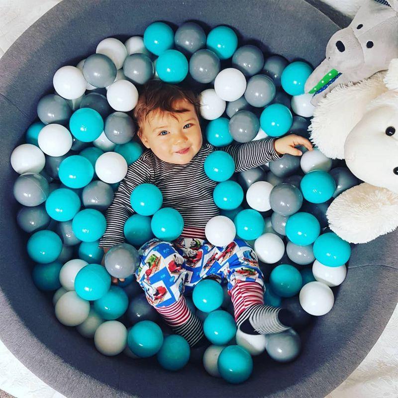 MeowBaby 35 Inch by 11.5 Inch Large Round Tall Baby and Toddler Foam Ball Pit with 200 Full Foam, 2.75 Inch Balls, and Zippered Covered, Multicolor