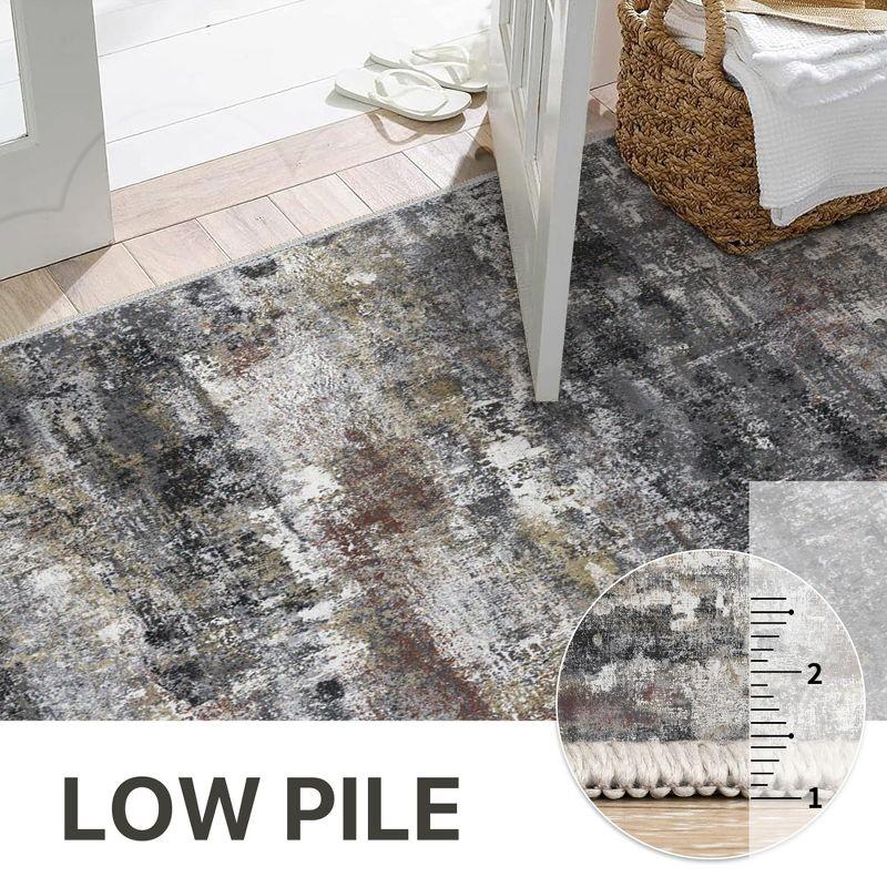 abyNow Rustic Textures Abstract Modern Indoor Area Rug-8' x 10'-Rusty Grey