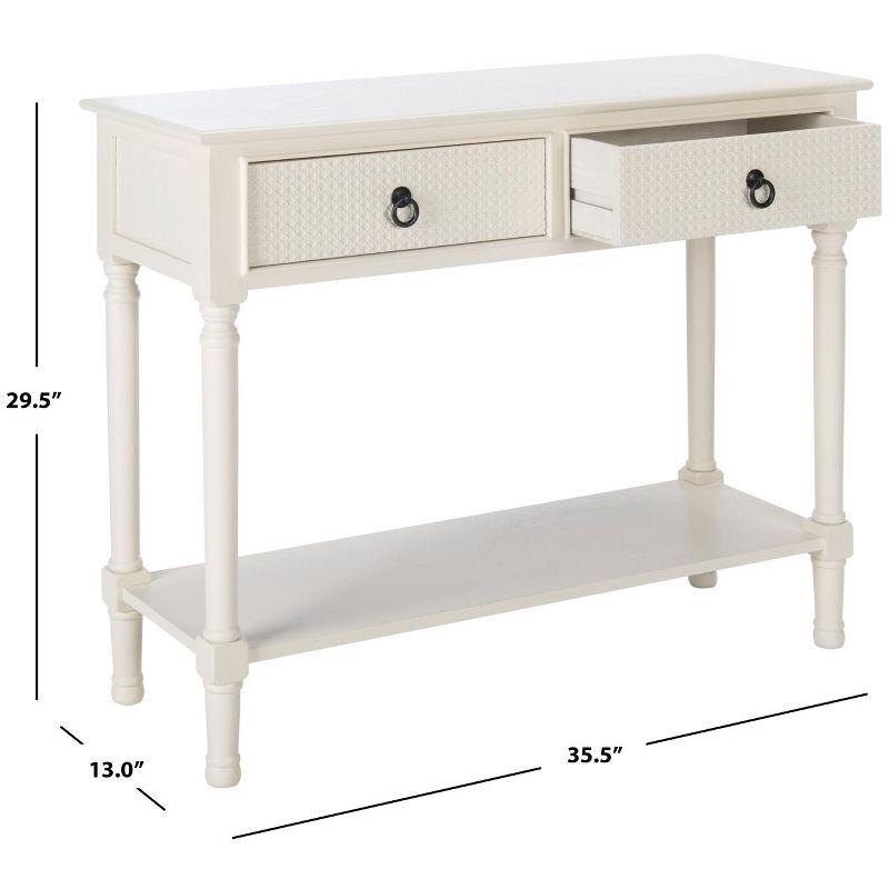 Haines 2 Drawer Console Table - CNS5727D - White - Safavieh