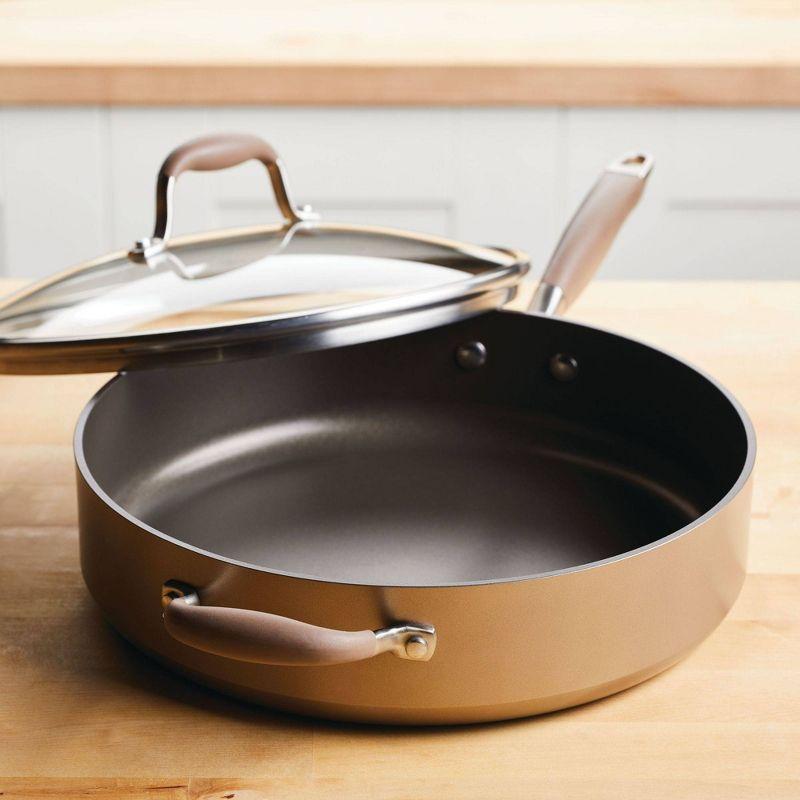 Anolon Anolon Advanced Home Hard Anodized Nonstick Sauté Pan with Helper Handle and Lid, 5 Quart