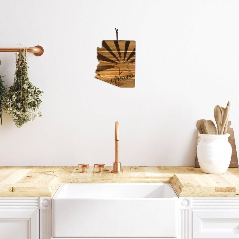 Rock & Branch Origins Arizona Cutting Board Brown:  Acacia, Lightweight, Hand Wash, 11.75" x 13.5"