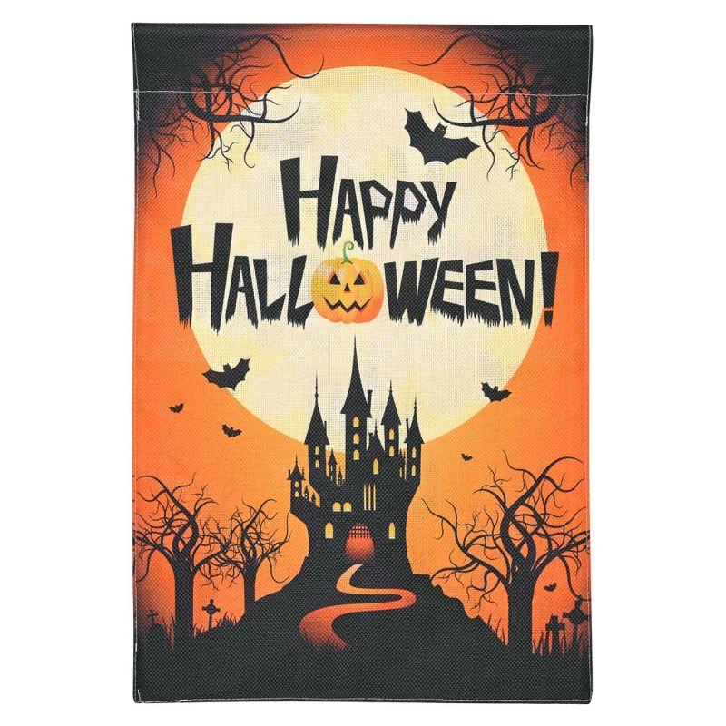 Halloween Castle and Jack-O-Lantern Garden Flag