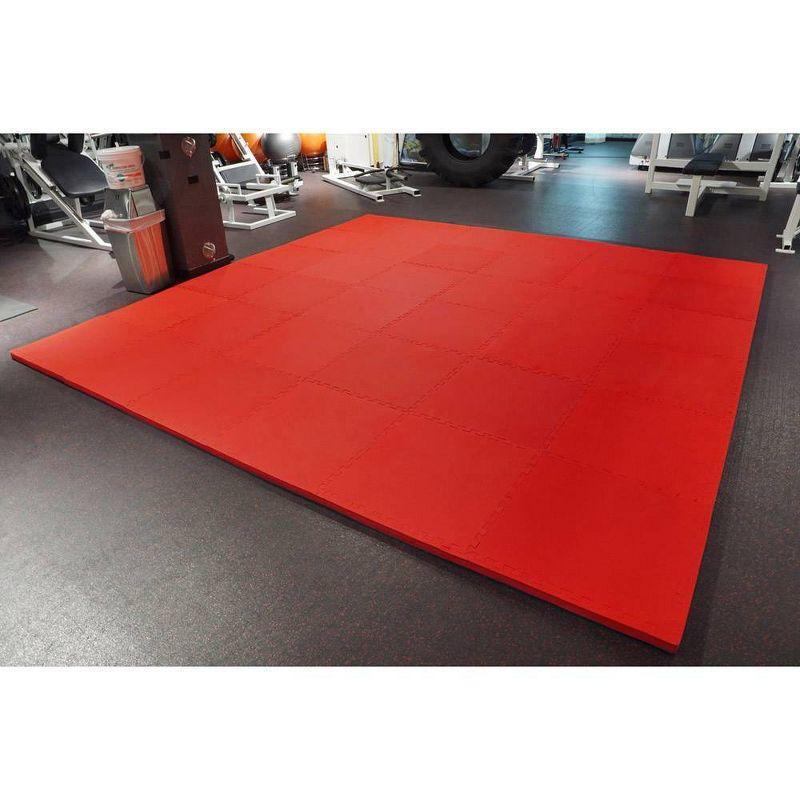 Meister X-Thick 1.5" Interlocking 16 Tiles Gym Floor Mat - Red