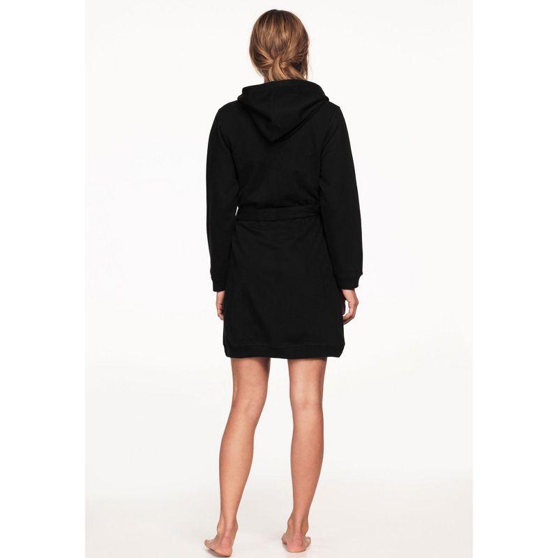 ellos Plus Size Hooded Fleece Robe - 1X, Heather Grey