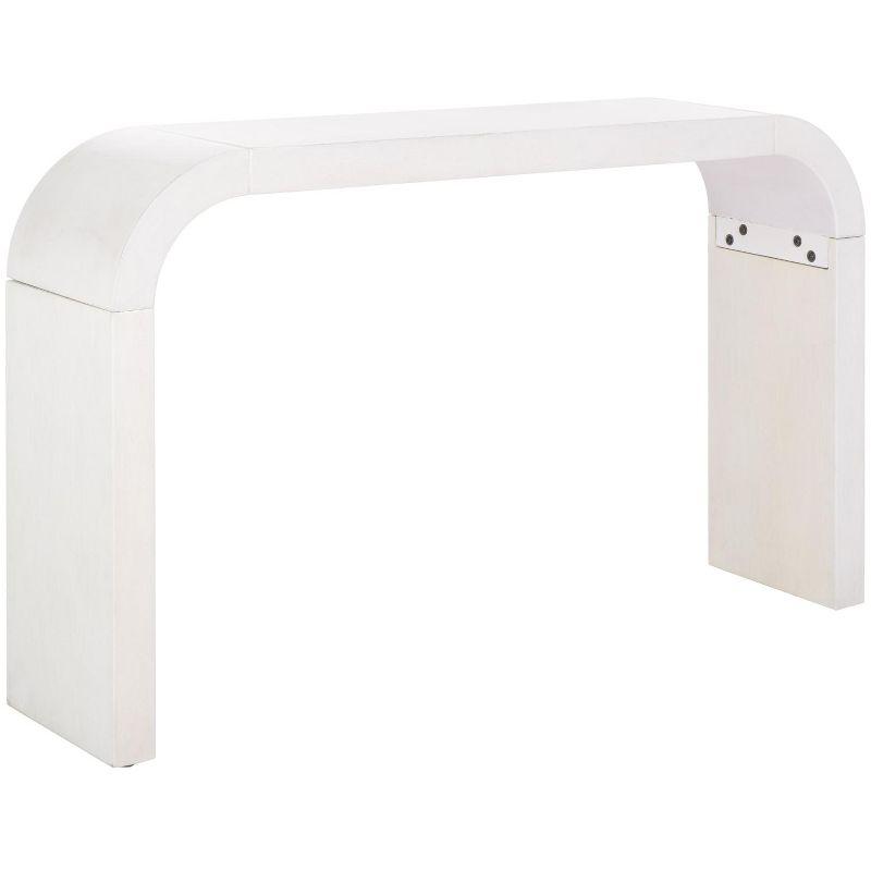 Liasonya Curved Console Table - CNS6604B - White - Safavieh