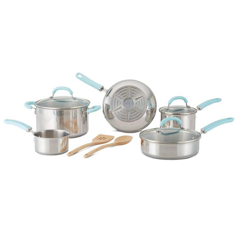 Rachael Ray Rachael Ray Create Delicious Stainless Steel Cookware Induction Pots and Pans Set, 10 Piece